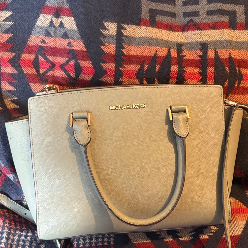 Michael Kors Light Gray Satchel